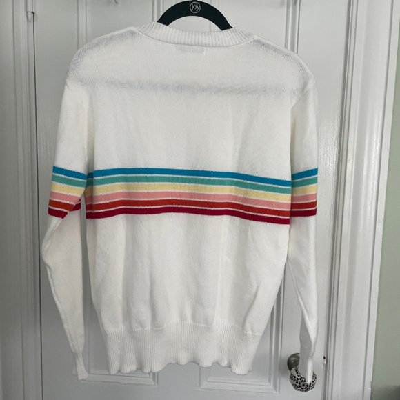 Cutest Long Sleeved Rainbow Striped Sweater - Picture 9 of 9